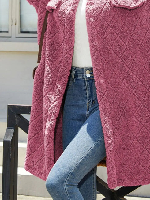 'Elowen' Thermal Fleece Coat - Celes Fashion